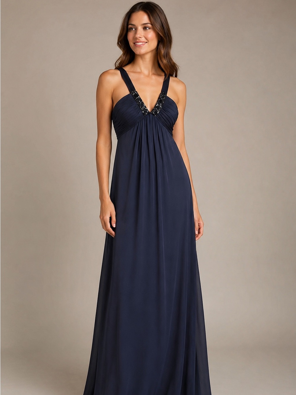 BCBG jeweled gown